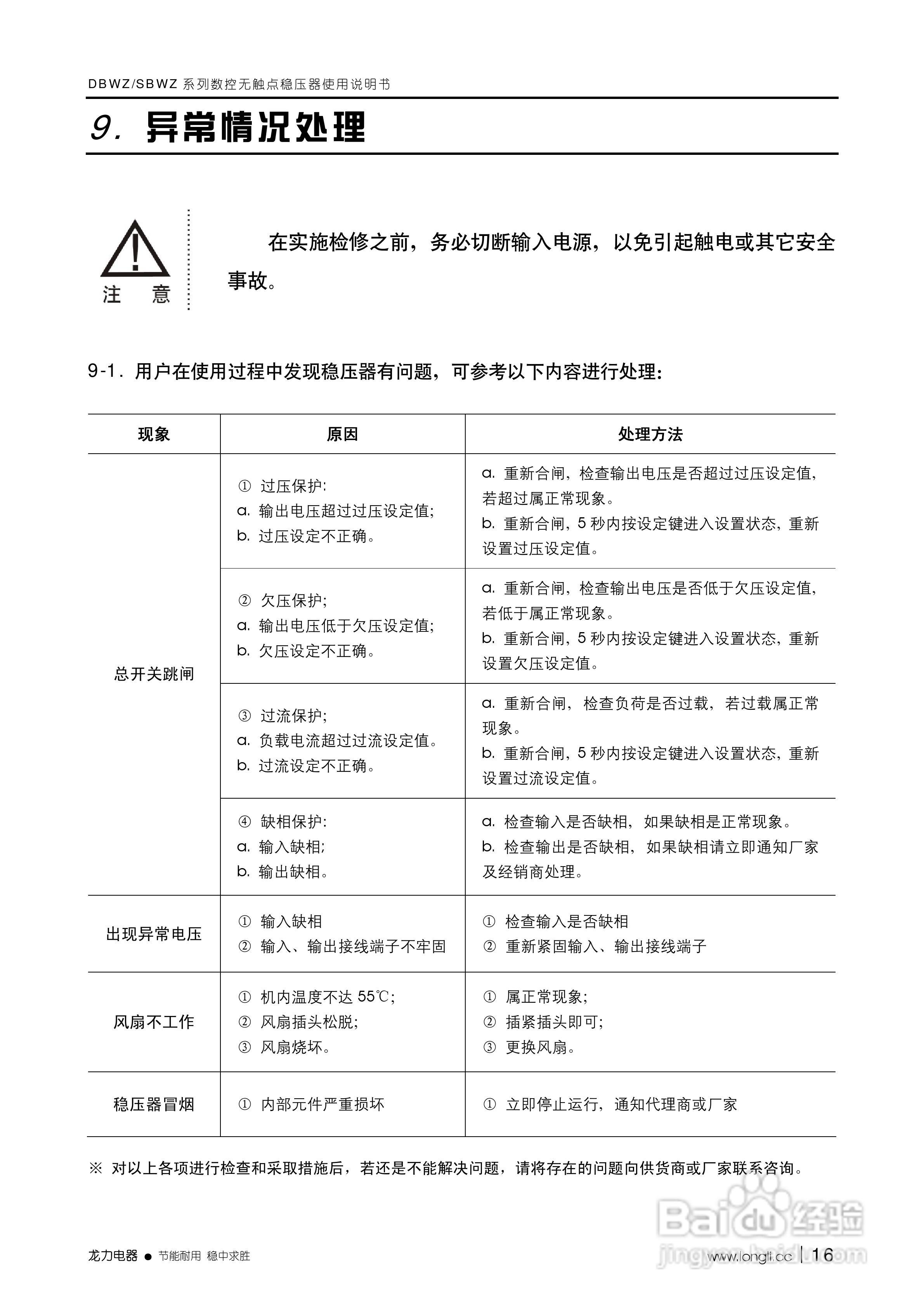 龙力电器DBWZ/SBWZ系列数控无触点稳压器使用说明书:[2]