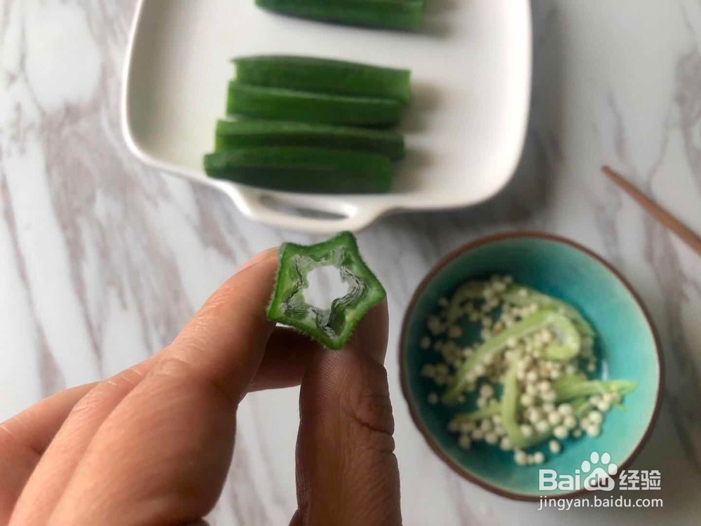 【比目鱼酿秋葵】最完美的搭配，快手又营养