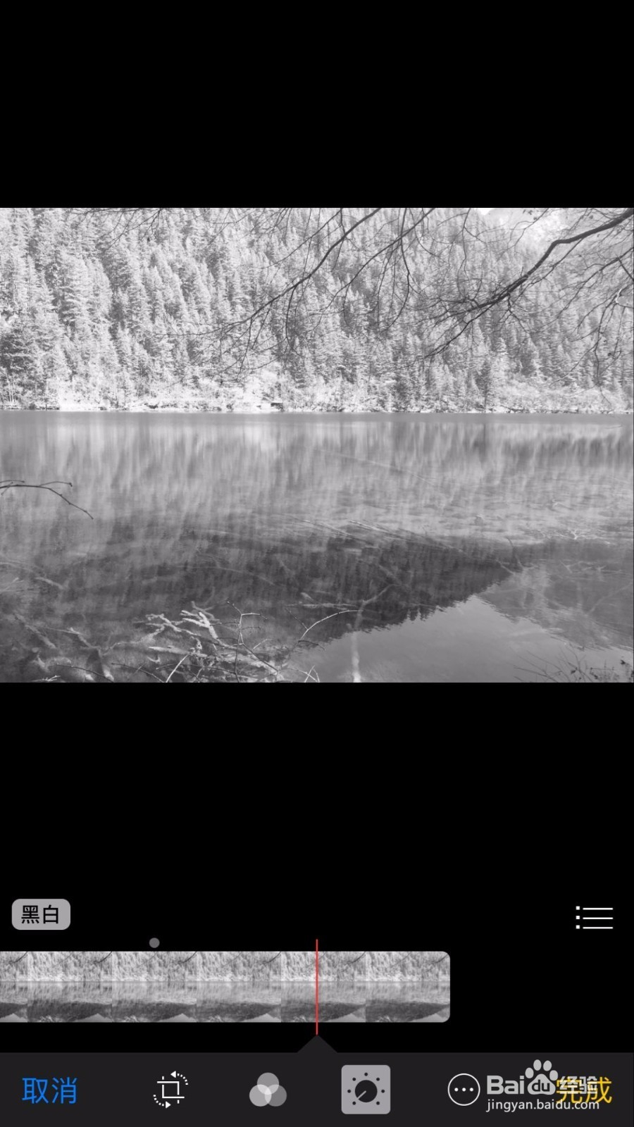 苹果手机如何照片的调整黑白参数(IOS10)