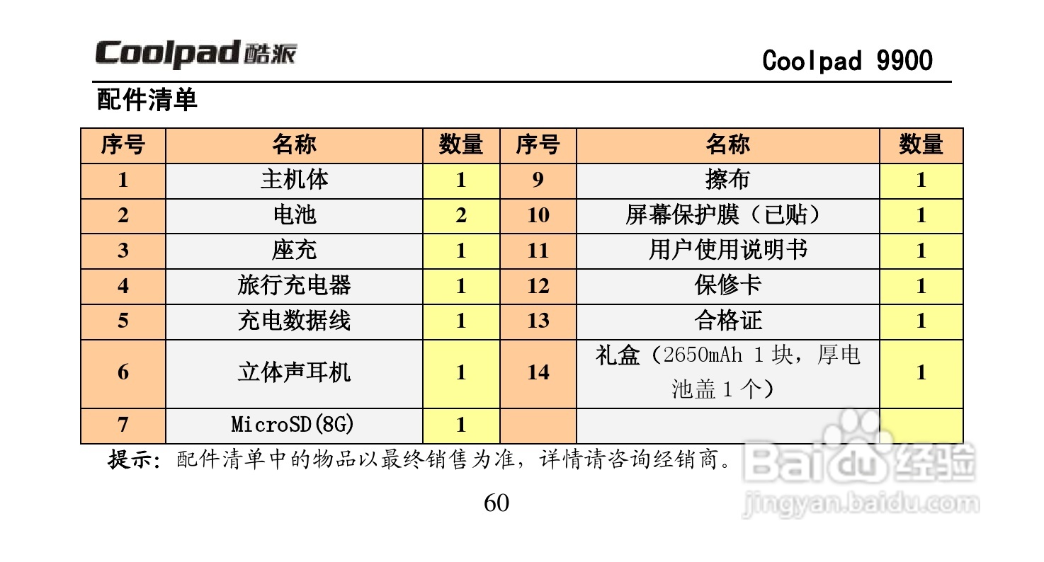 酷派Coolpad 9900手机使用说明书:[8]