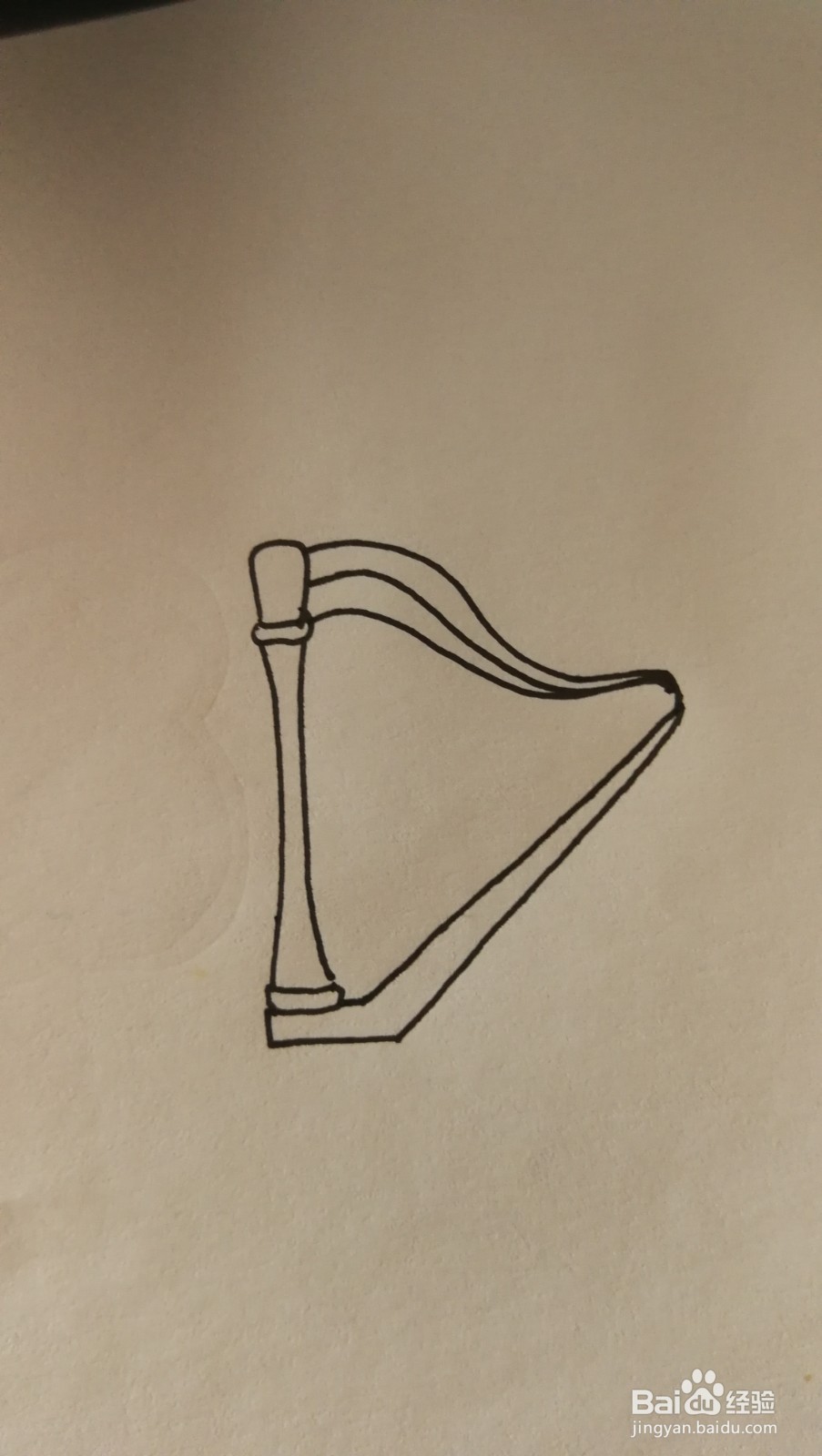 #经验分享官#竖琴简笔画