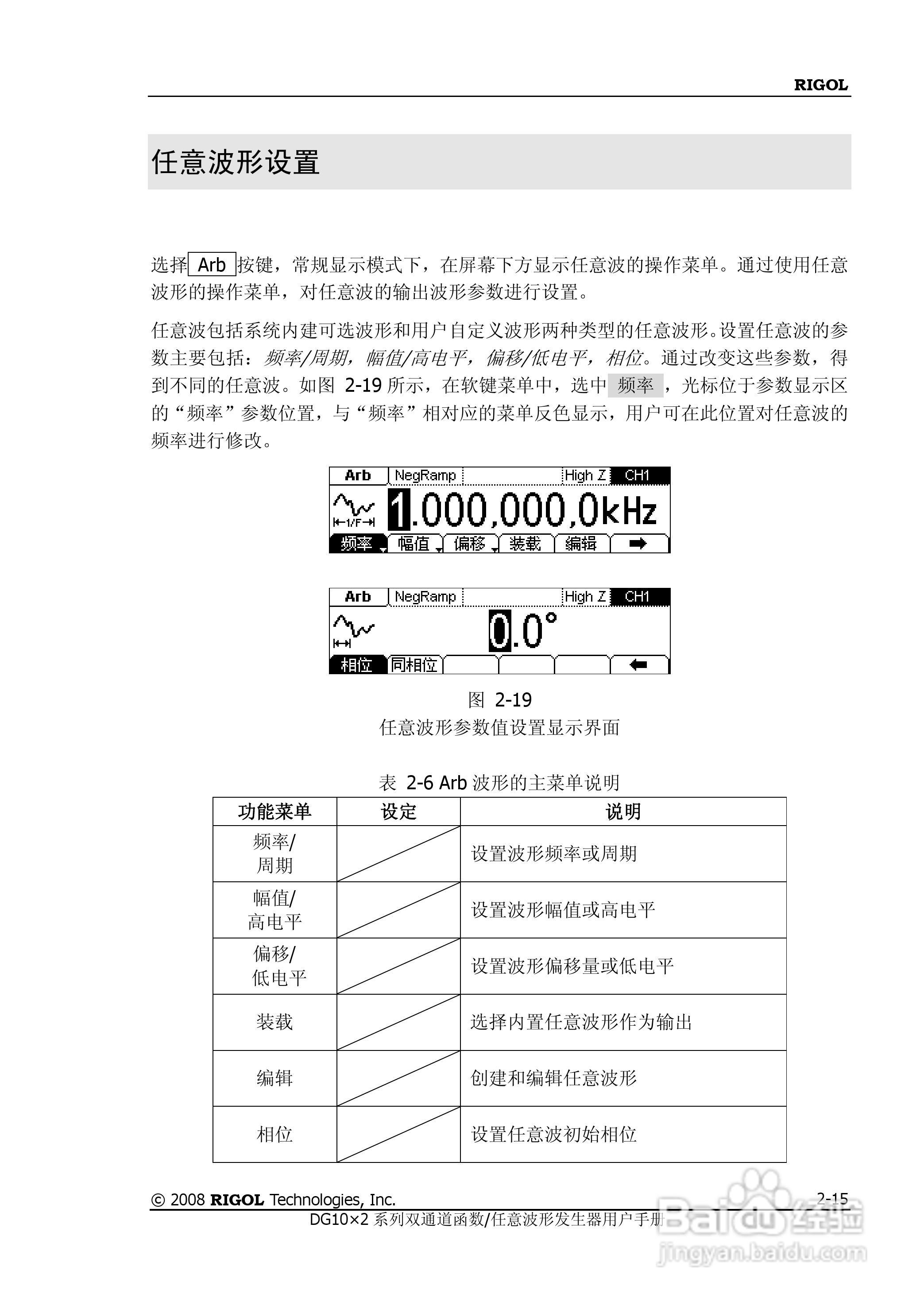 DG1012函数/任意波形发生器使用说明书:[4]