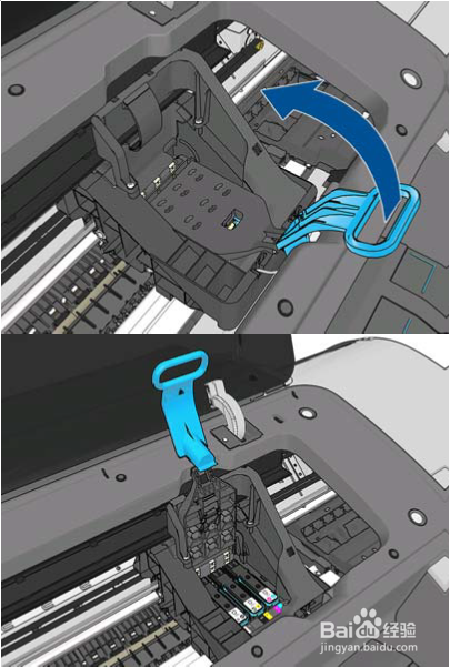 HP Designjet T790系列打印机卸下打印头的方法