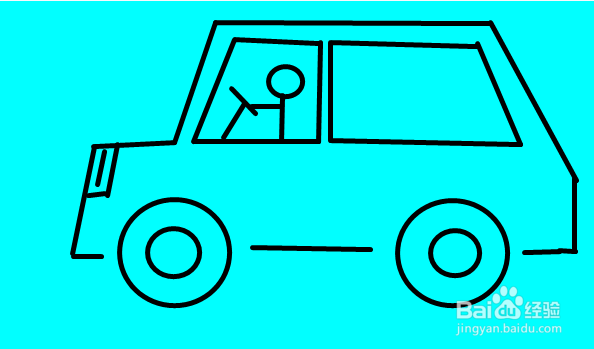 儿童简笔画之小汽车的画法
