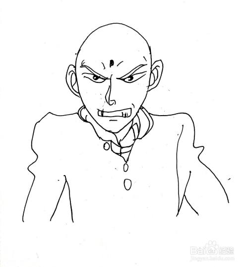 名侦探柯南 系列之鬼丸猛简笔画 百度经验