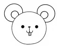 怎么画小老鼠的简笔画