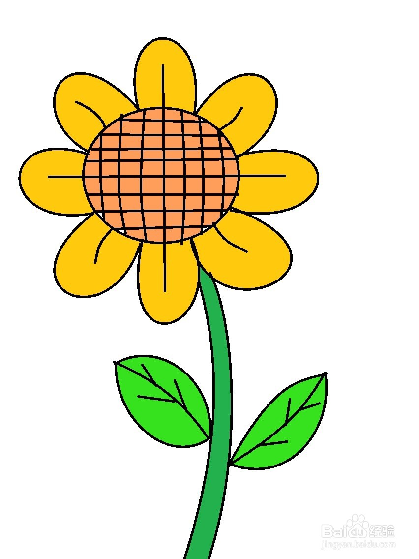 画向日葵的简单方法