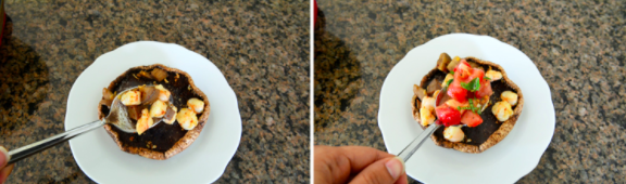 美味沙拉-烤蘑菇大虾