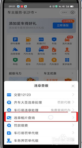 支付宝查询违章的操作