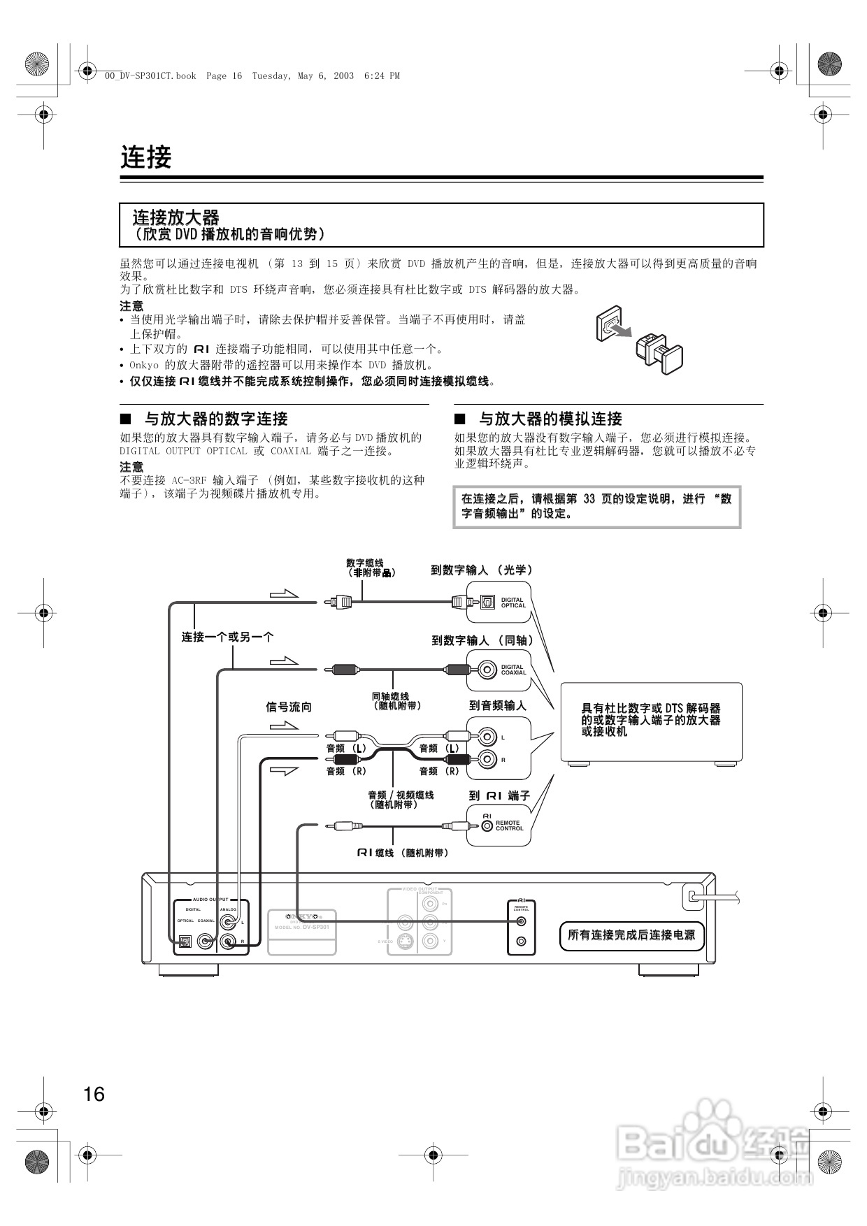 安桥DVD播放机DV-SP301型使用说明书:[1]