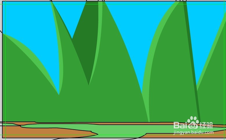 flash绘制一个草丛微观的背景