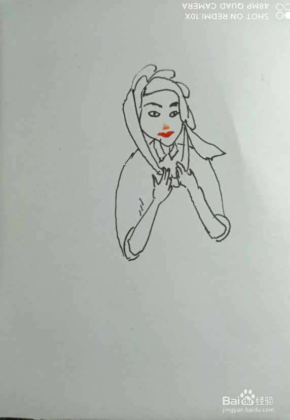 怎样画简笔画爱美的长辫子女孩?