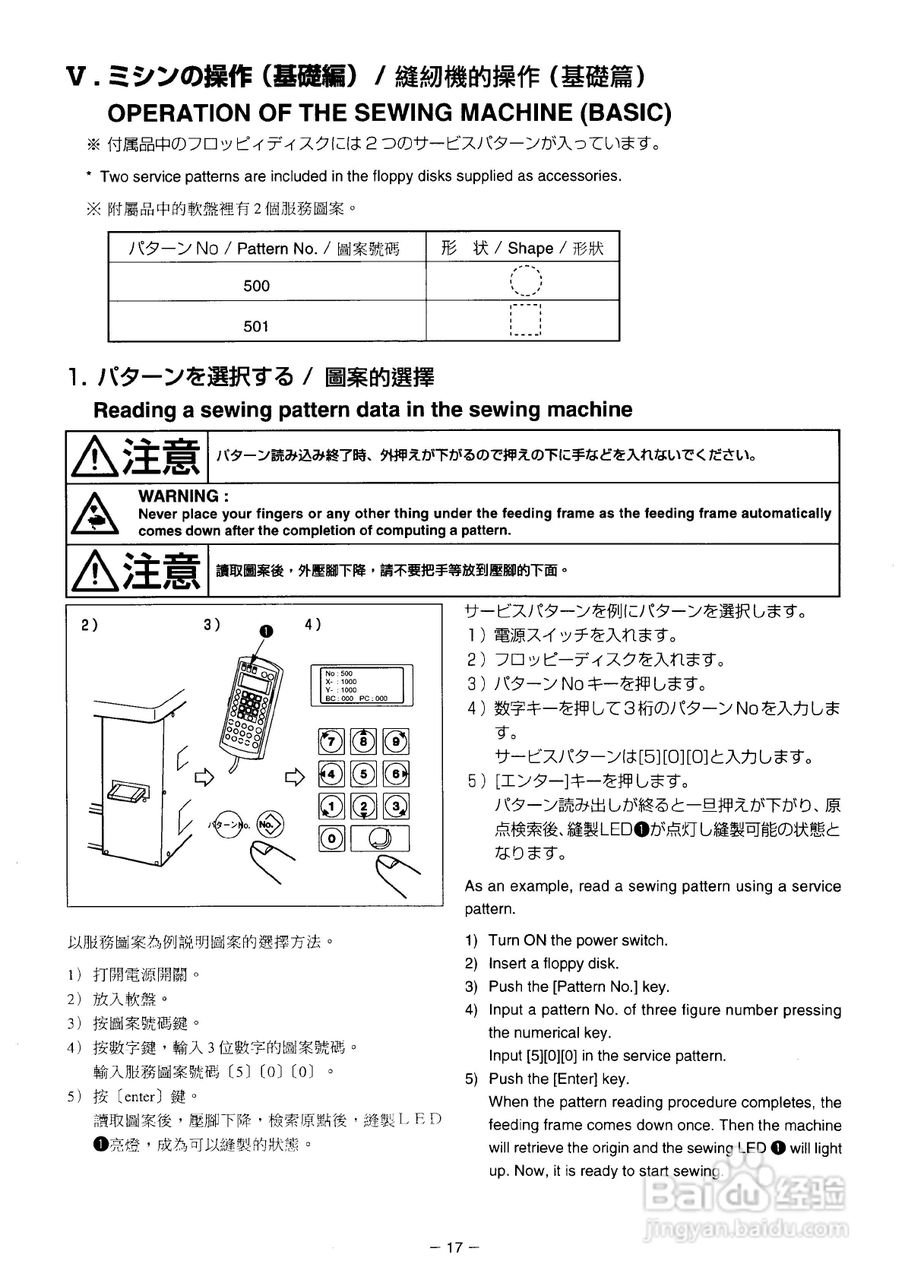 JUKI AMS-2150D花样机使用说明书:[3]