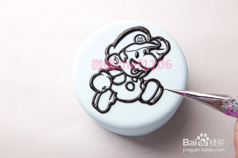 翻糖蛋糕制作步骤，马里奥