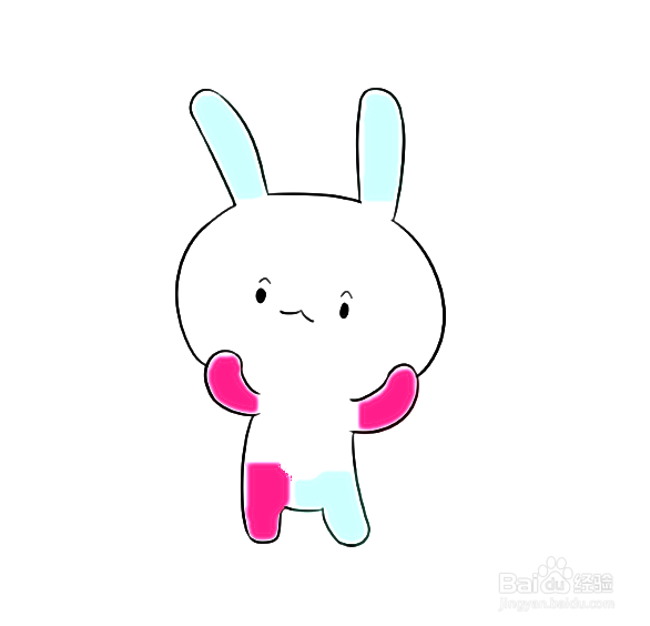 如何手工画卡通兔子的简笔画？