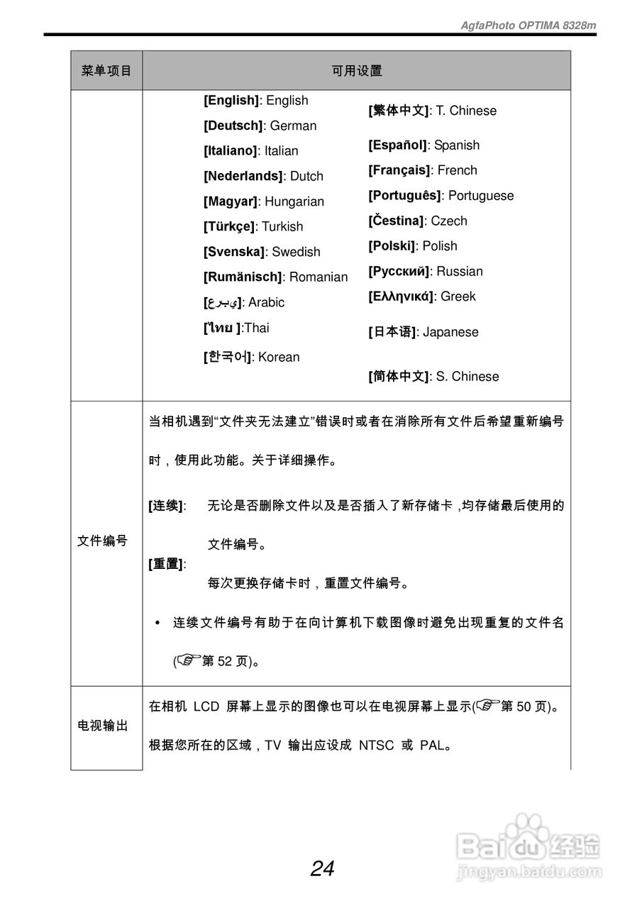 爱克发AgfaPhoto OPTIMA 8328m数码相机使用说明书:[3]