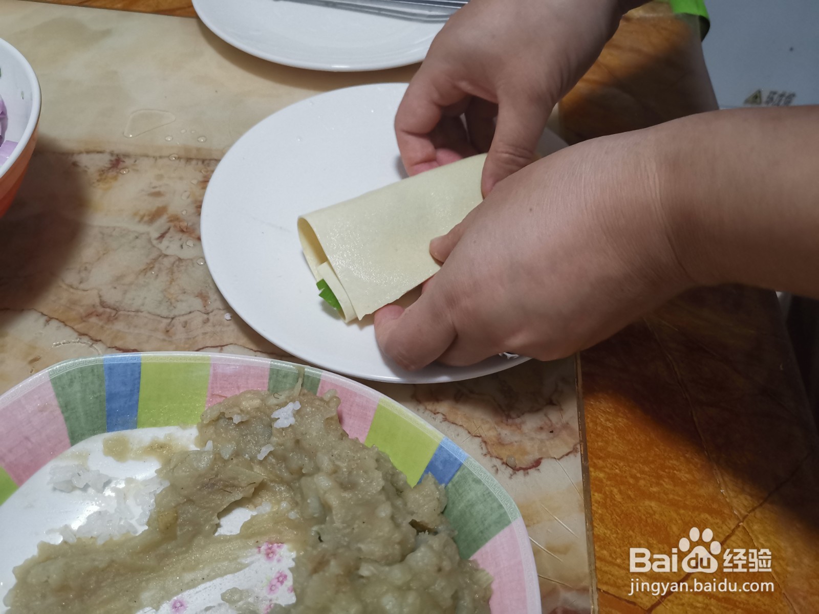干豆腐卷饭包