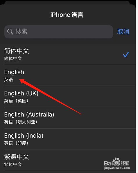 苹果手机如何设置为英文语言