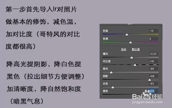 PS:暗黑哥特风调色教程学习