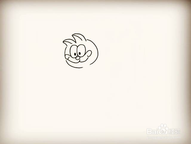 加菲猫的简笔画教程