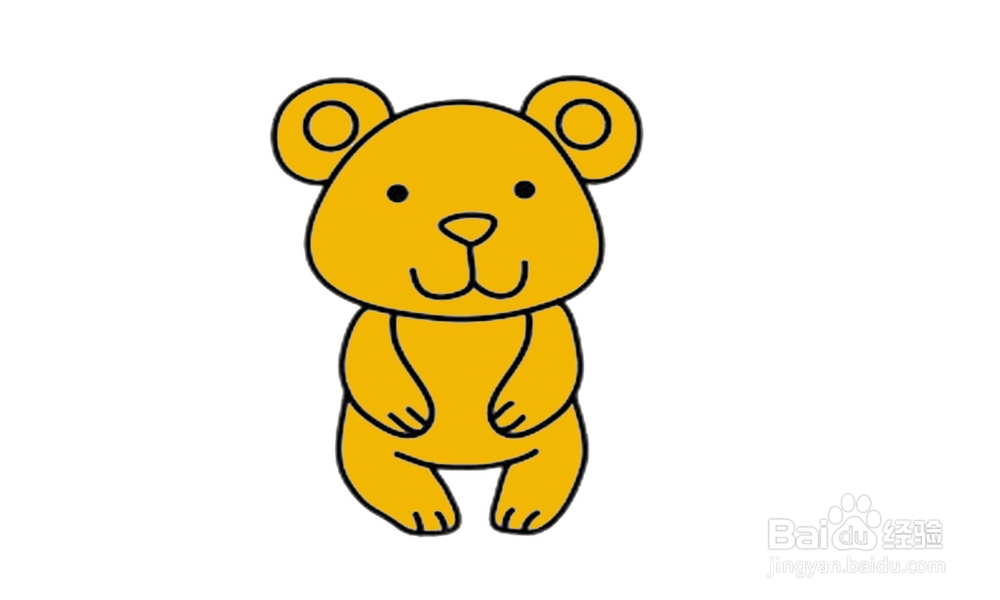 如何画出一个可爱的北极熊
