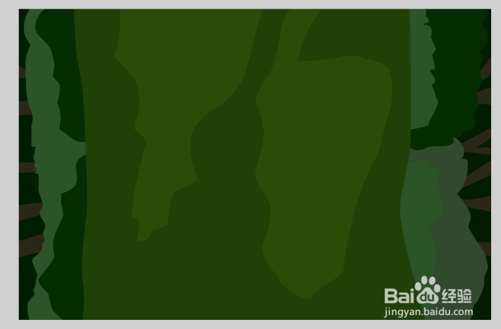 Flash绘制一个俯视的树林地面