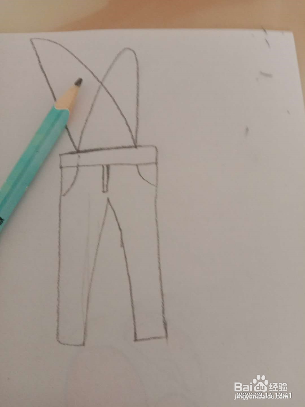 简笔画 如何画背带裤