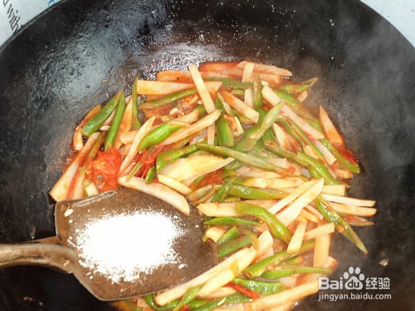 番茄炒双豆的做法