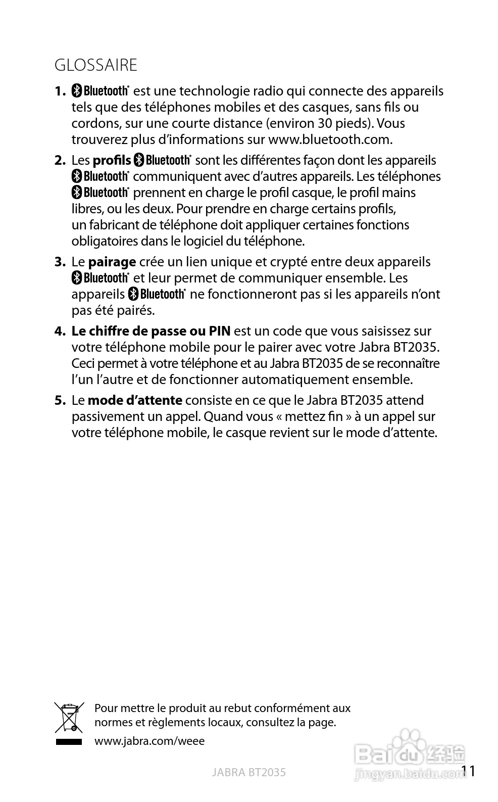 捷波朗BT2035蓝牙耳机使用说明书:[6]