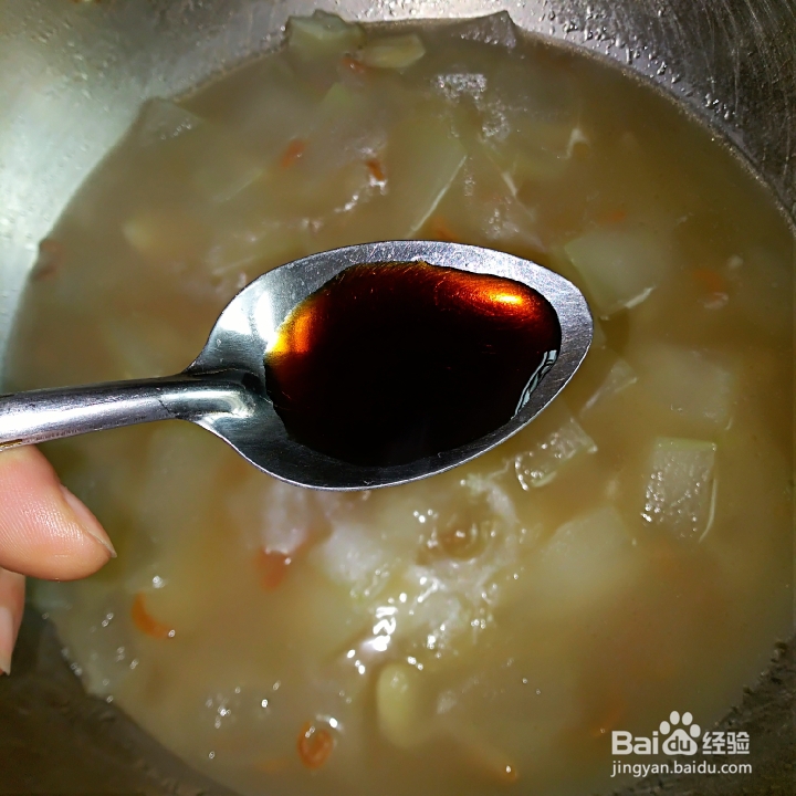 奶奶教你做海米金钩冬瓜汤