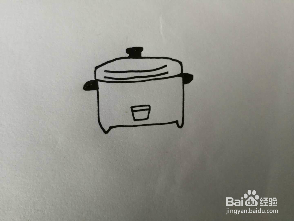 简笔画电饭锅