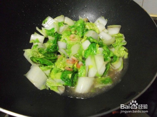 海米炒白菜的做法