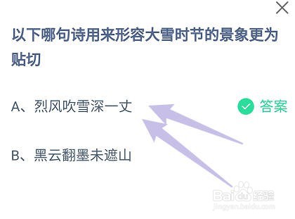 哪句诗用来形容大雪时节的景象更为贴切？