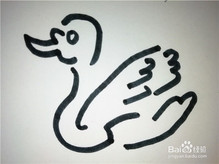 怎么样用简笔画画天鹅