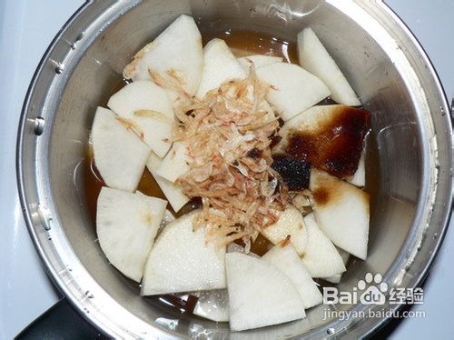 虾味萝卜煮的做法