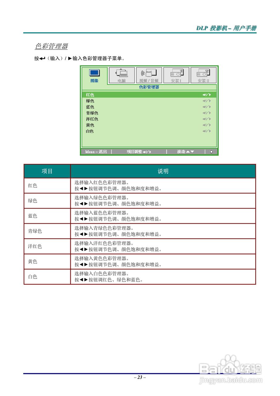 Vivitar 投影机:D326MX D326WX说明书:[3]