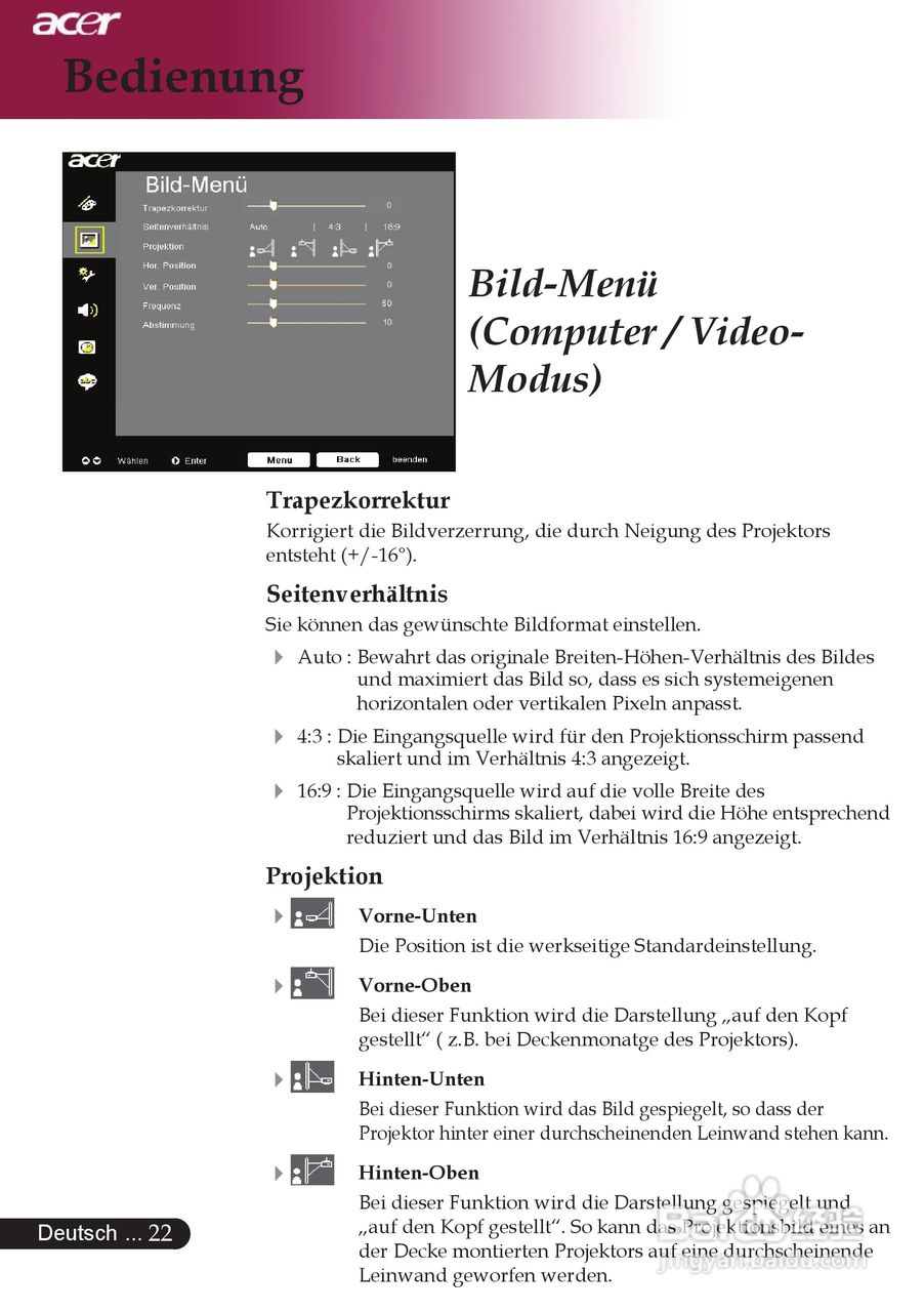 宏基XD1270投影机使用说明书:[3]