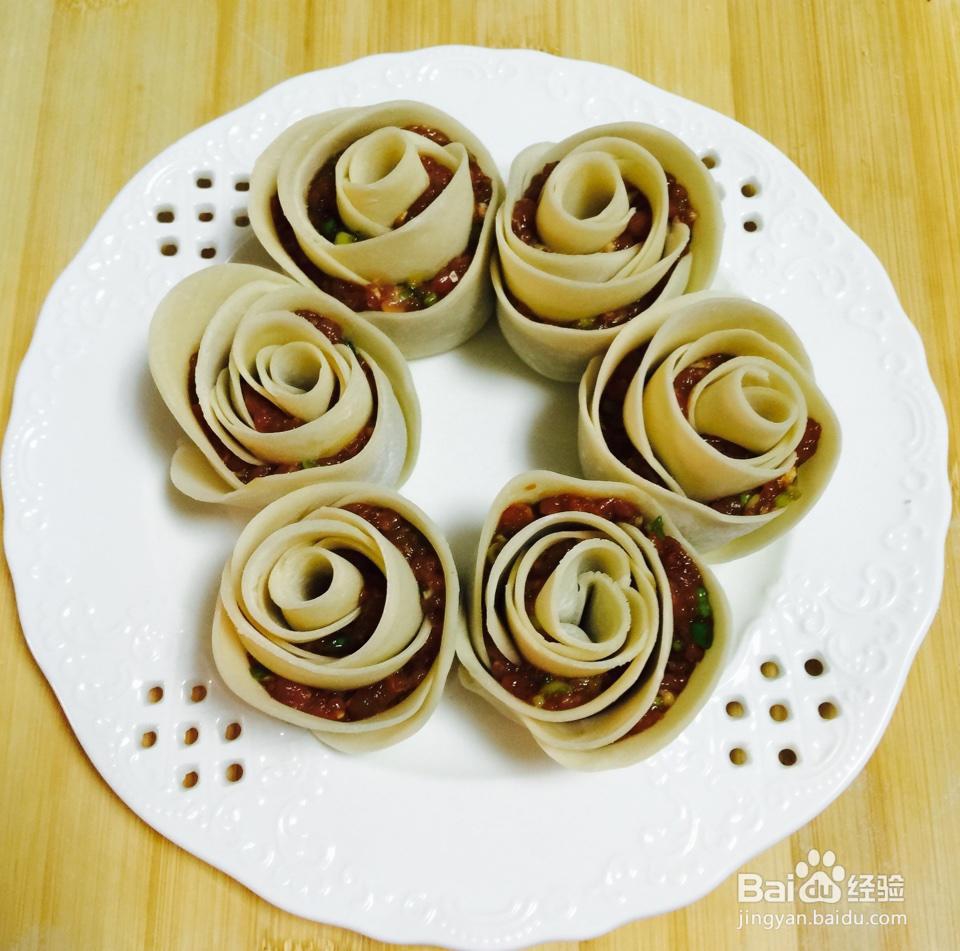 孩子爱吃的玫瑰花饺子