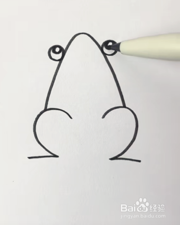 怎样用数字2画青蛙