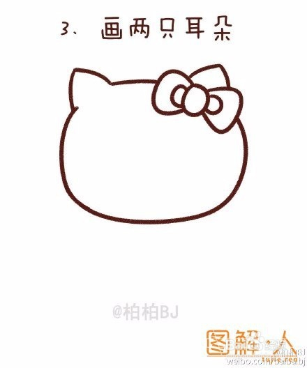 hello kitty凯蒂猫简笔画图解教程