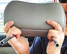 汽车头枕是这样破窗