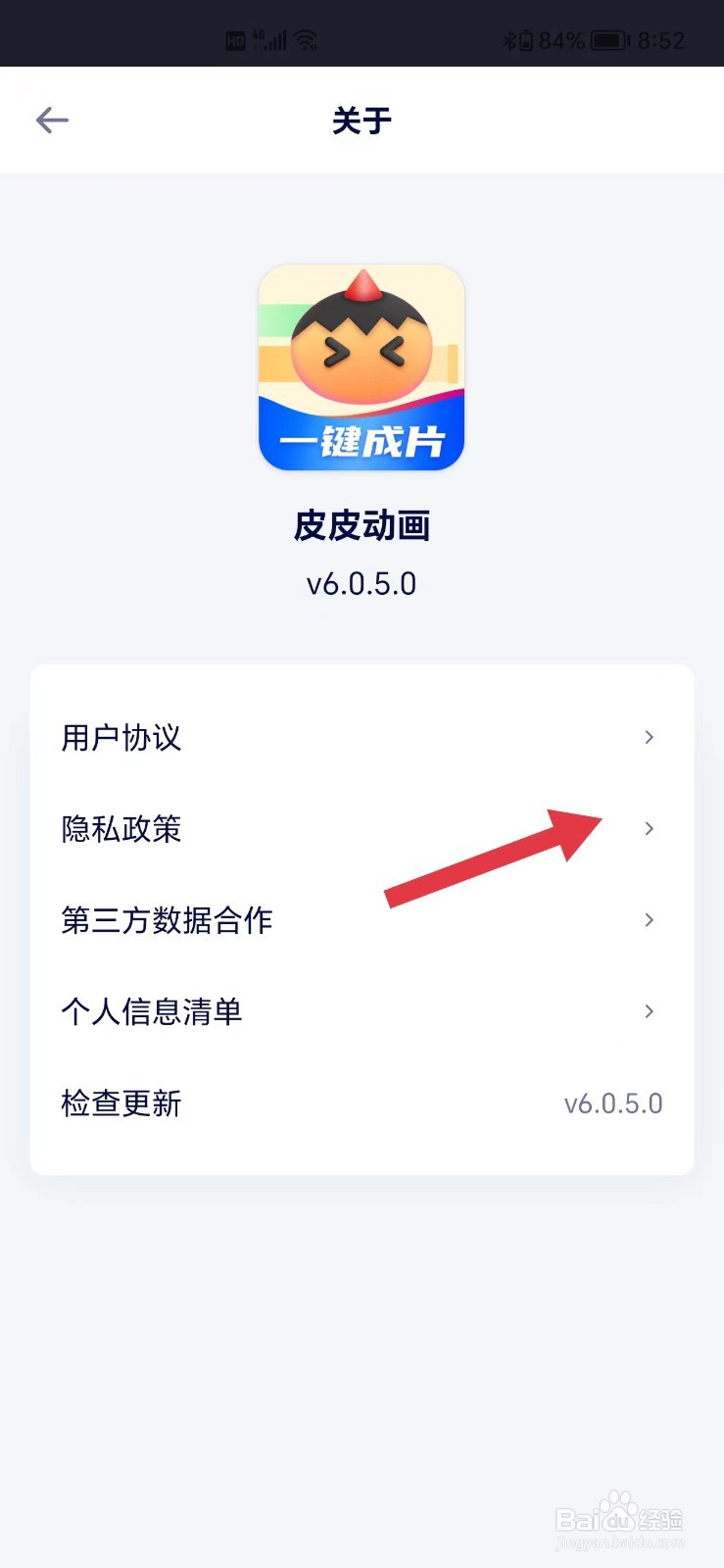 皮皮动画怎么看隐私政策