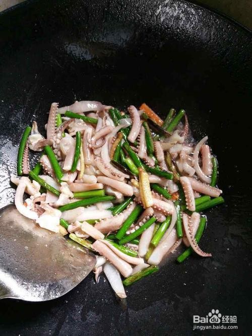 蒜苔鲜炒鱿鱼