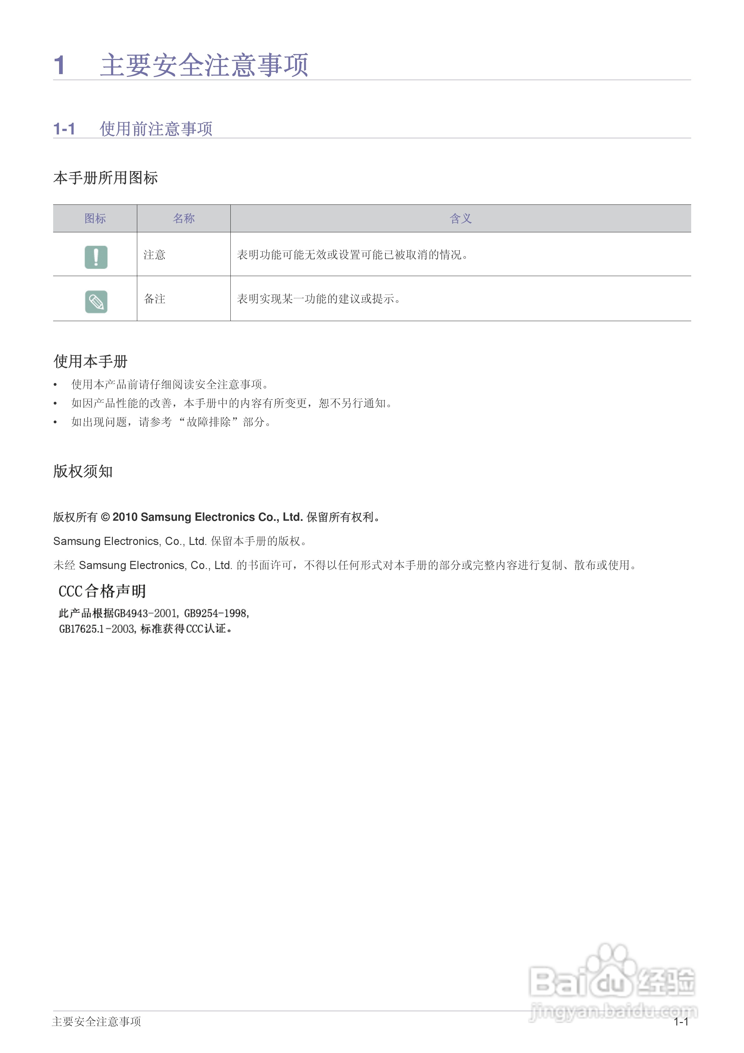 三星SP-M275投影机使用说明书:[1]