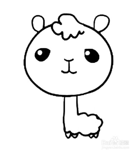 小羊驼简笔画 分步画法
