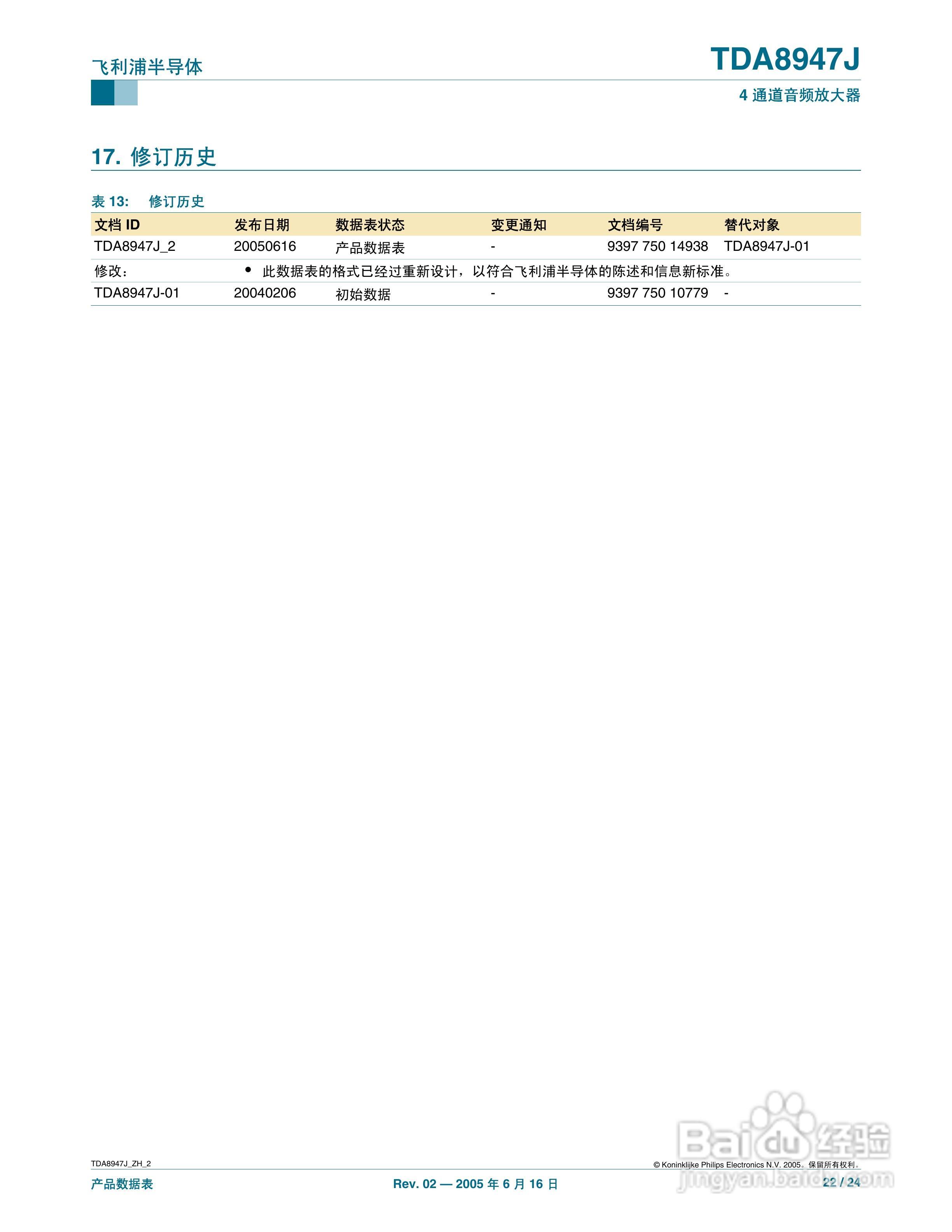 PHLIPS TDA8947J 4通道音频放大器说明书:[3]