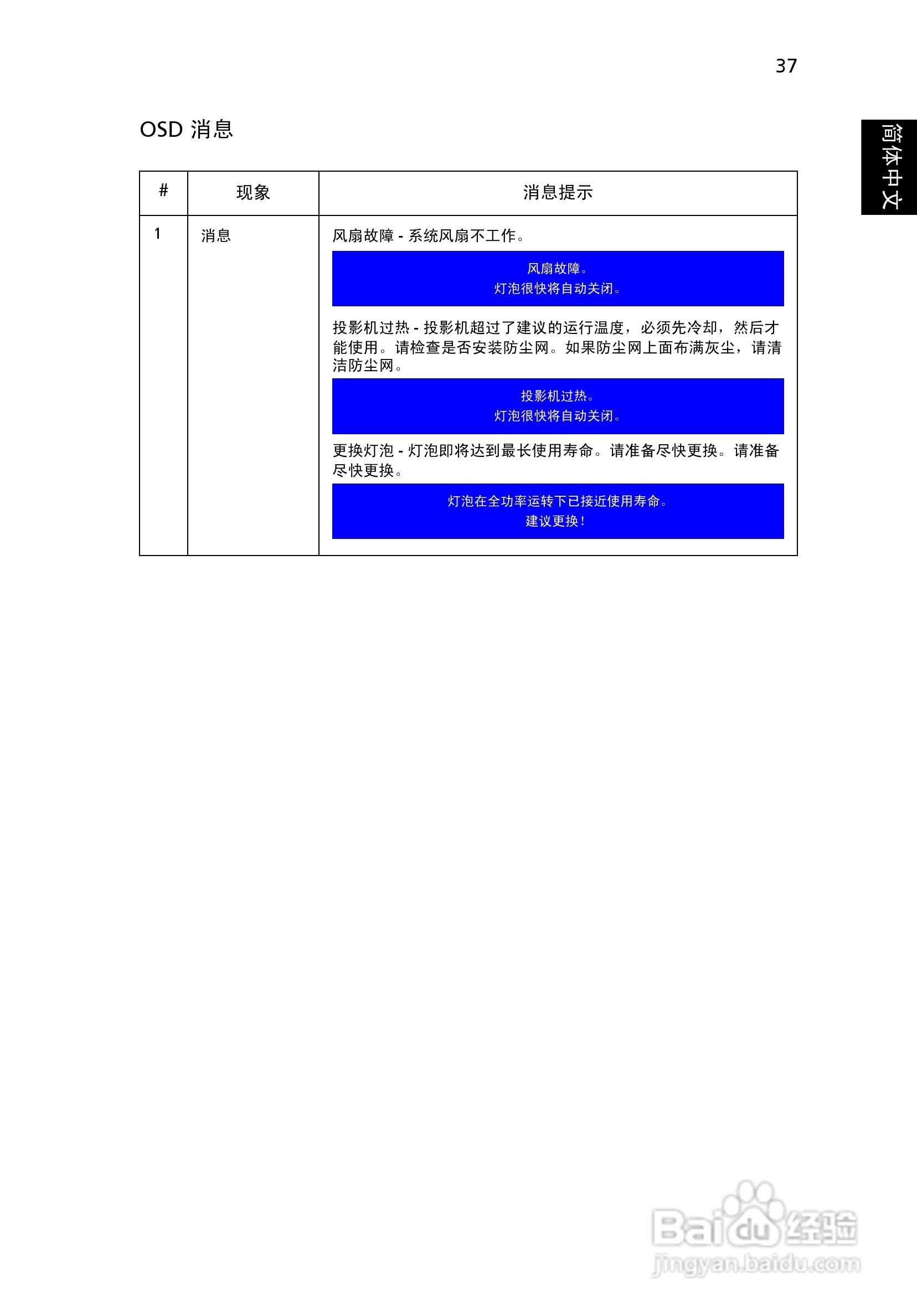 宏基S5201M投影机使用说明书:[5]