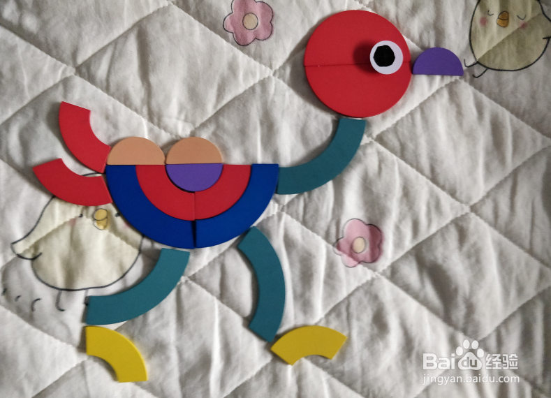 用幼儿积木怎么拼鸸鹋?