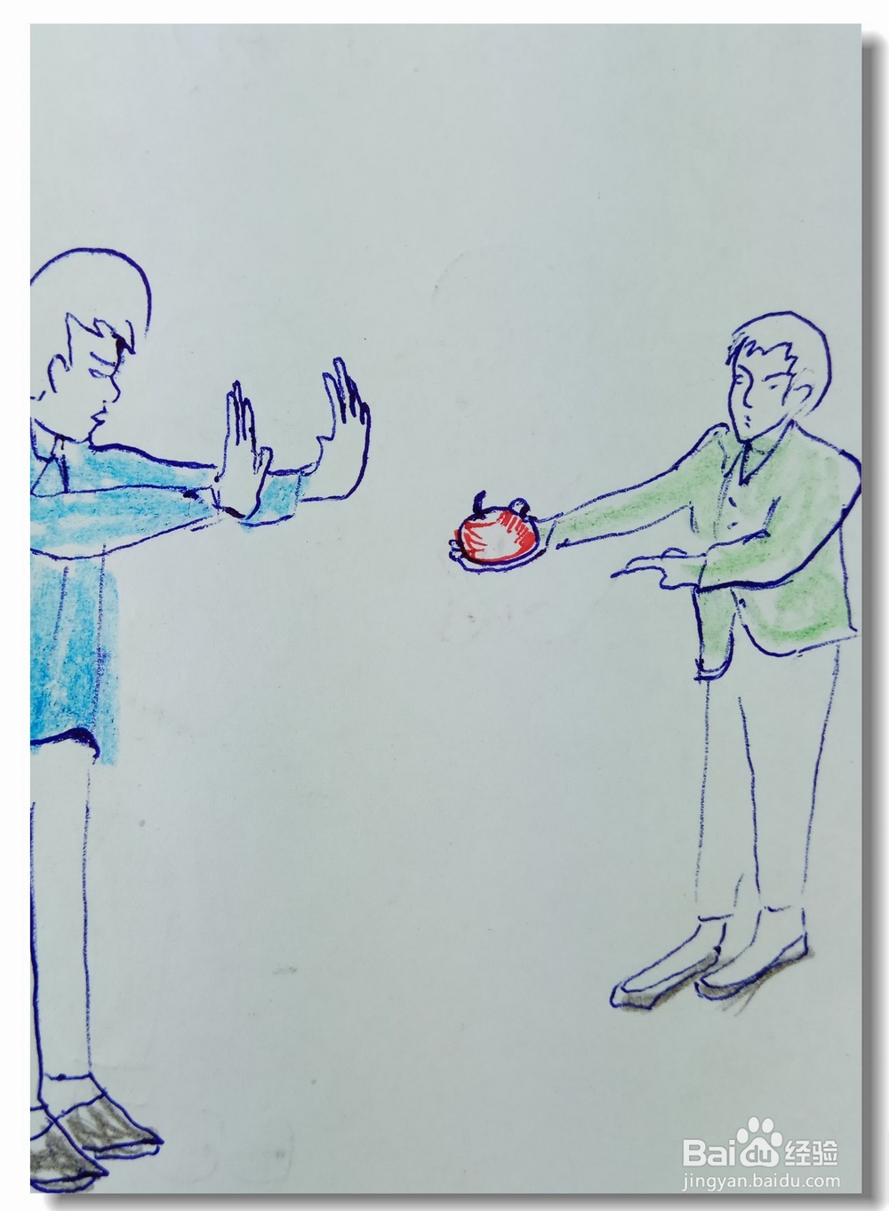 怎样画简笔画“相互分享”