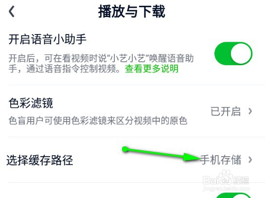 爱奇艺app如何选择缓存路径